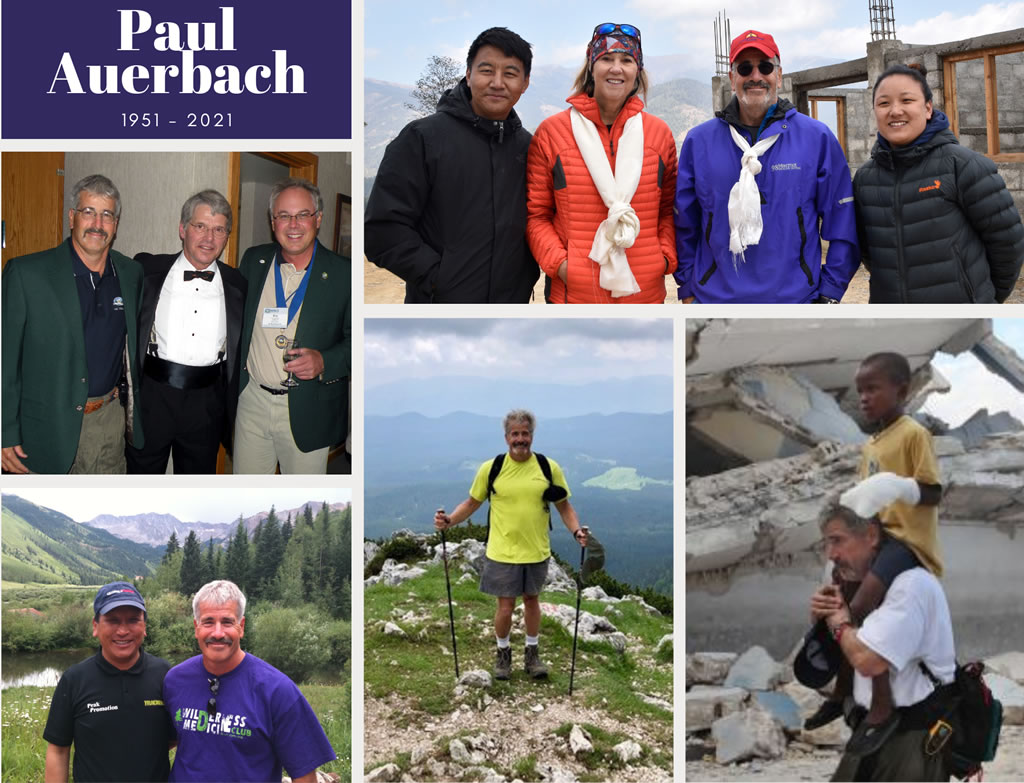 Photos of Dr. Auerbach on his travels and with colleagues 